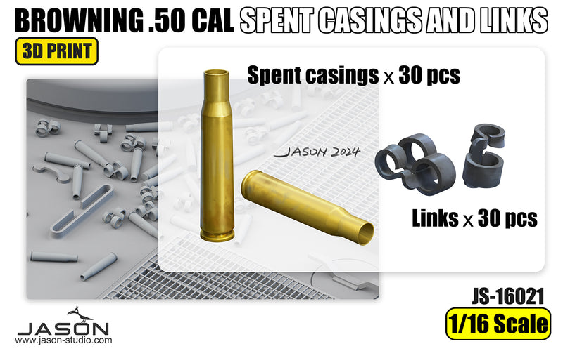 Jason Studios 16021 1/16 U.S. Browing .50 cal Spent Casings and Links