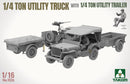 ***PRE-ORDER Takom 1026 1/16  US WWII Quarter Ton 4X4 Utility Vehicle with Trailer and Canvas top PRE-ORDER***