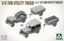 ***PRE-ORDER Takom 1026 1/16  US WWII Quarter Ton 4X4 Utility Vehicle with Trailer and Canvas top PRE-ORDER***