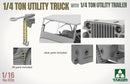 ***PRE-ORDER Takom 1026 1/16  US WWII Quarter Ton 4X4 Utility Vehicle with Trailer and Canvas top PRE-ORDER***