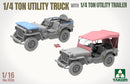 ***PRE-ORDER Takom 1026 1/16  US WWII Quarter Ton 4X4 Utility Vehicle with Trailer and Canvas top PRE-ORDER***