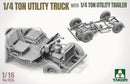 ***PRE-ORDER Takom 1026 1/16  US WWII Quarter Ton 4X4 Utility Vehicle with Trailer and Canvas top PRE-ORDER***