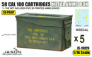 Jason Studios 16026 1/16 U.S. 50 CAL 100 cartridges Metal Ammo Box