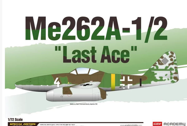 Academy 12542 1 /72  Messerschmitt Me 262A-1/2 "Last Ace"