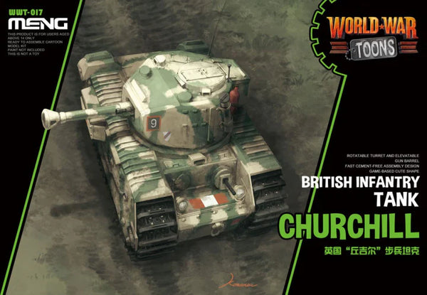 MENG WWT017 World War Toons Churchill British Infantry Tank 1:Egg