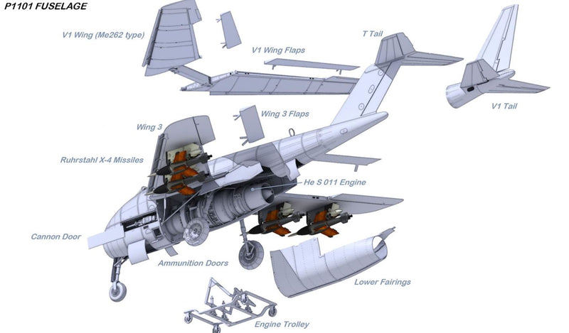 *** PREORDER - NOT IN STOCK DAS WERK 1/32 32002 GERMAN MESSERSCHMITT P.1101 JET FIGHTER NOT IN STOCK  PRE-ORDER***