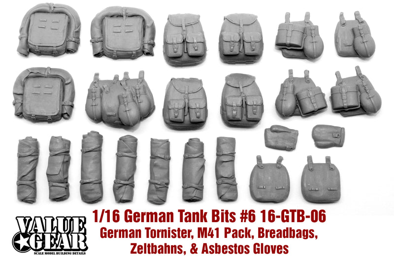 Value Gear 16GTB06  1/16 German Back Packs/Bread Bags