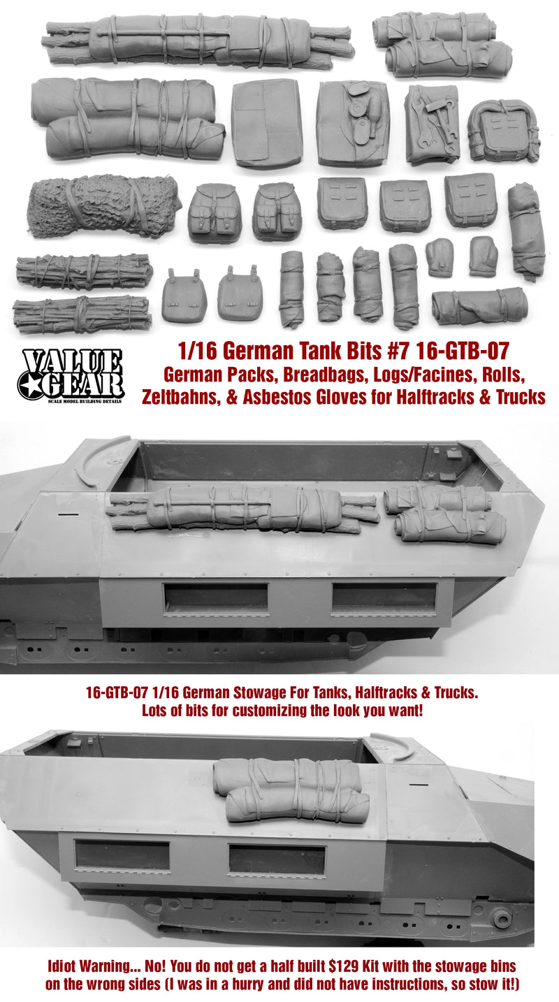 Value Gear 16GTB07 1/16 German Halftrack & Truck Bits