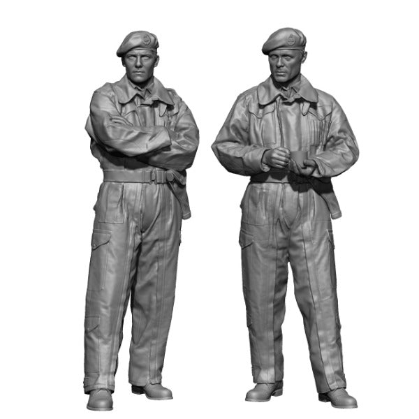 H3 Models 16038 1/16 WW2 British Tank crew set (Resin)- 2 figures