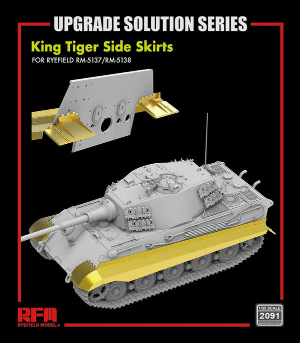Rye Field Model 2091 1/35 Upgrade set King Tiger Side Skirts for 5137/5138