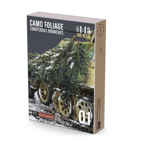 RT DIORAMA 16210 1/16 Coniferous Branches [Camo Foliage]