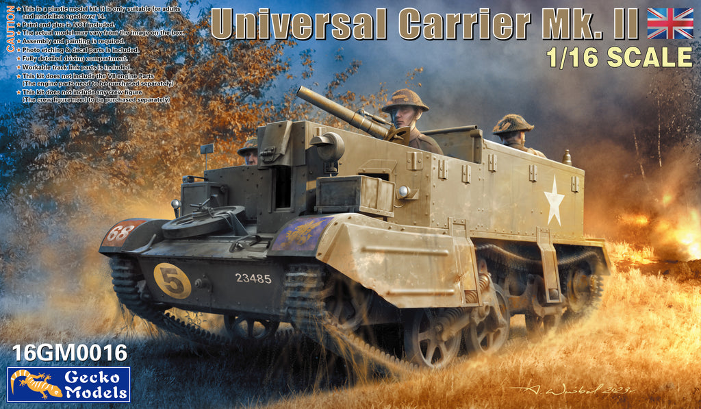 Riich Models RV35027 1/35 Universal Carrier Mk.II - Kit de modèle à l'échelle 26 Riich Models RV35027 1/35 Universal Carrier Mk.II - Kit de modèle à l'échelle 26