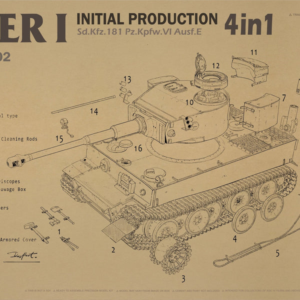 Takom 2197 1/35 Tiger 1 Initial Prod. SdKfz.181 PzKpfw.VI Ausf.E sPzAb