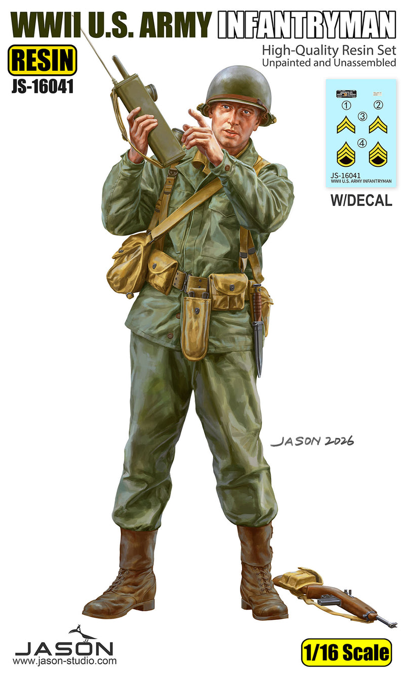 Jason Studios 16041 1/16 WWII U.S. ARMY INFANTRYMAN w/Radio