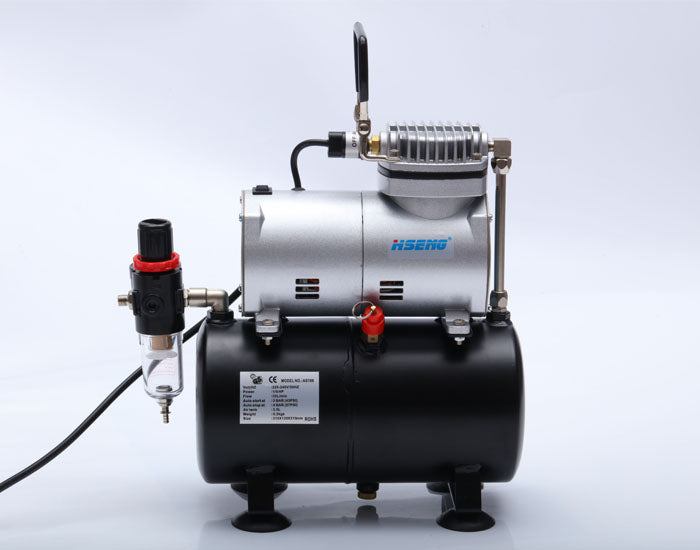Value Air AS-186  1/6 HP Airbrush Compressor w/ air tank, regulator and moisture trap.