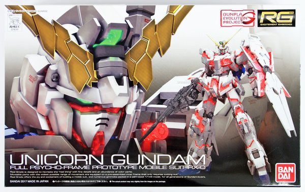 Bandai 2370362 RG 1/144 #25 Unicorn Gundam Full Psycho-Frame Prototype Mobile Suit RX-0 "Gundam UC"