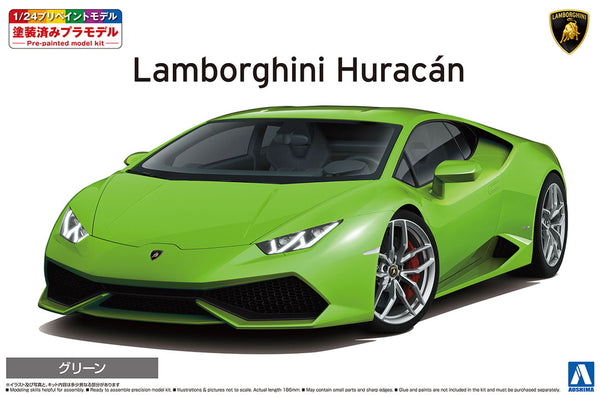 Aoshima 06642 1/24 Pre-Painted '14 Lamborghini Huracan No.4-A Green