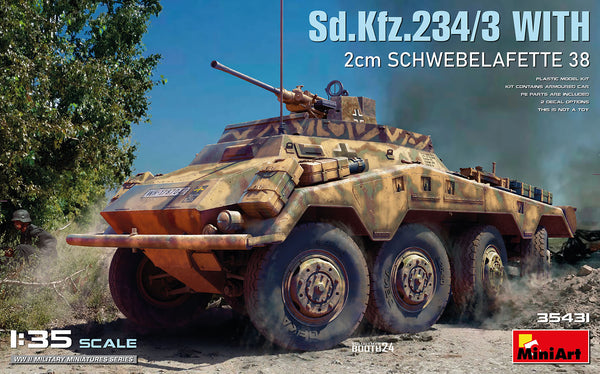 MiniArt 35431 1/35 Sd.Kfz.234/3 with 2cm Schwebelafette 38
