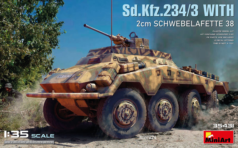 MiniArt 35431 1/35 Sd.Kfz.234/3 with 2cm Schwebelafette 38