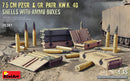 MiniArt 35381 1/35 7.5 cm Pzgr. & Gr. Patr. Kw.K. 40 Shells with Ammo Boxes