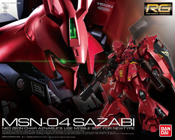 Bandai 2426271 Bandai RG #29 1/144 MSN-04 Sazabi "Mobile Suit Gundam: Char's Counterattack"