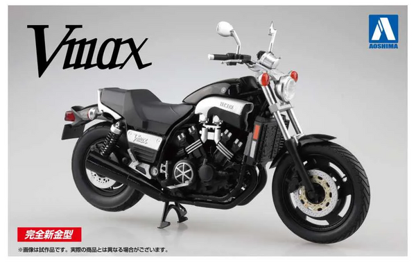 Aoshima 11186 1/12 Yamaha Vmax New Silver Dust Diecast Motorcycle