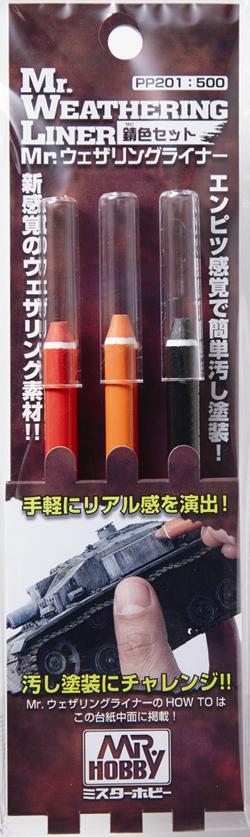 Mr. Hobby PP201 Mr. Weathering Liner - Rust Color Set