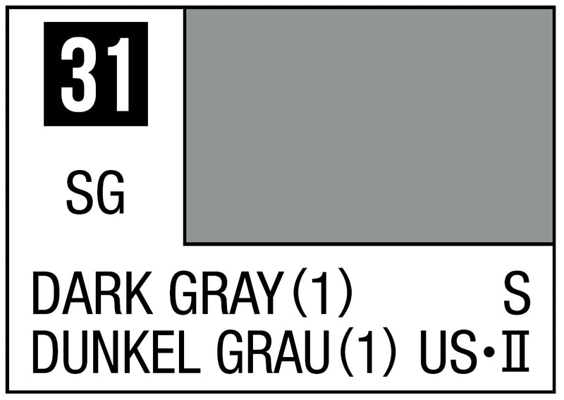 Mr Hobby Mr. Color 31 - Dark Gray 1 (Semi-Gloss) - 10ml