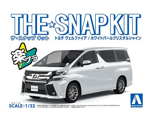 Aoshima 05630 1/32 Snap Kit #04-A Toyota Vellfire White Pearl Crystal Shine