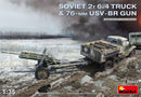 MiniArt 35272 Soviet 2 t 6x4 Truck with 76 mm USV-BR Gun (1/35)