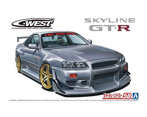 Aoshima 1/24 Nissan C-West BNR34 Skyline GT-R '02