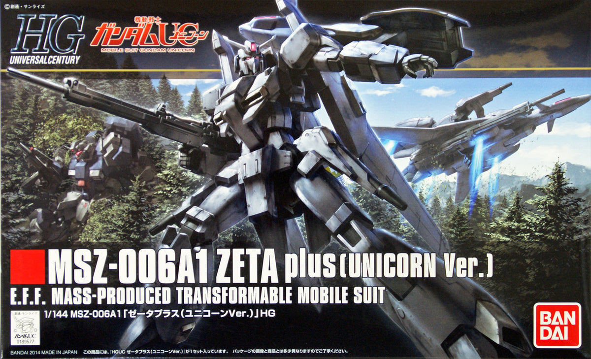 Bandai 2255546 HGUC #182 1/144 MSZ-006A1 Zeta plus (Unicorn Ver.) 