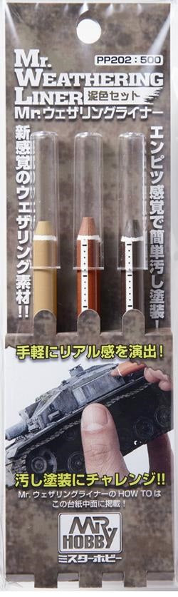 Mr. Hobby PP202 Mr. Weathering Liner - Mud Color Set