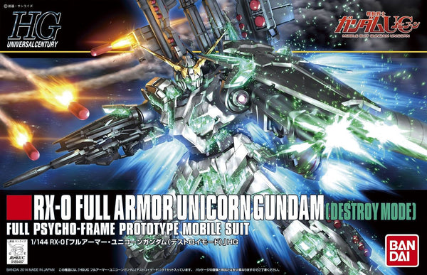 Bandai 2252317 HGUC #178 1/144 Full Armor Unicorn Gundam (Destroy Mode) Gundam UC