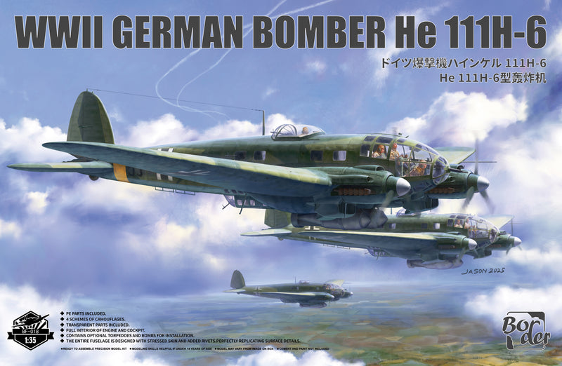 ***PREORDER - NOT IN STOCK BORDER MODELS BF018 1/35 WW2 German Bomber He 111H-6 ***PREORDER - NOT IN STOCK