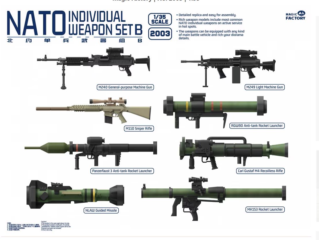 Magic Factory 2003 1/35 NATO Individual Weapon Set B