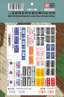 Lanmo Model LM35111 1/35 WWII US Military Vehicle 3D License Plate Decals