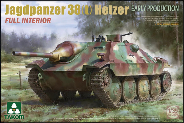 Takom 2170 Jagdpanzer 38(t) Hetzer EARLY w/ Full Interior