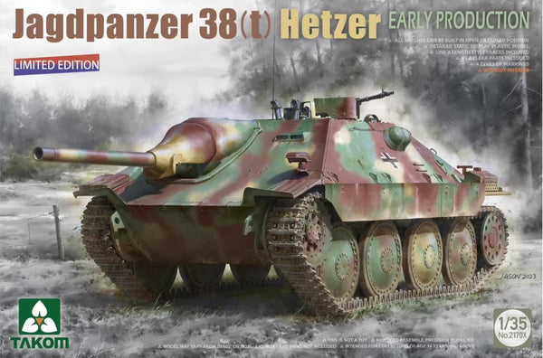 Takom 2170X 1/35 Jagdpanzer 38(t) Hetzer EARLY-Limited Ed NO INTERIOR