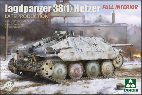 Takom 2172 Jagdpanzer 38(t) Hetzer LATE PRODUCTION  w/ Full Interior