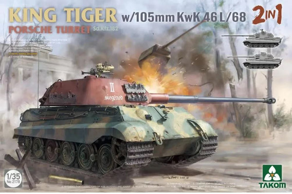 Takom 2178 1/35 KING TIGER Sd.Kfz. 182 w/105mm KwK 46L/68 2-in-1