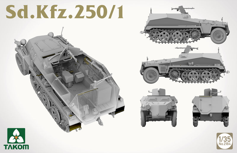 ***PRE-ORDER TAKOM 2184 1/35 Sdk.Fz 250/1 German halftrack PRE-ORDER ***