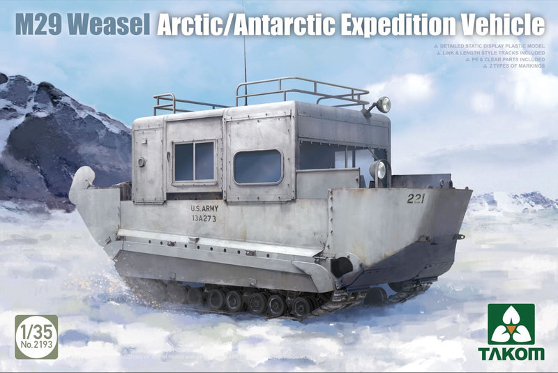 ***PREORDER - NOT IN STOCK Takom 2193  M29 Weasel Arctic/Antarctic Expedition Vehicle PREORDER***