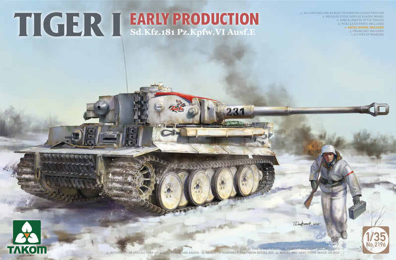 *** PREORDER - NOT IN STOCK Takom 2195W 1/35 TIGER I EARLY BIG BOX  PRE-ORDER ***