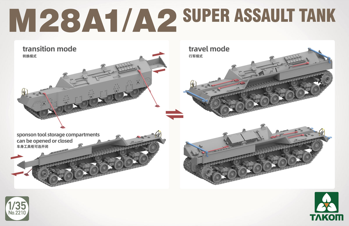 Takom 2210 1/35 M28 A1/A2 SUPER ASSAULT TANK