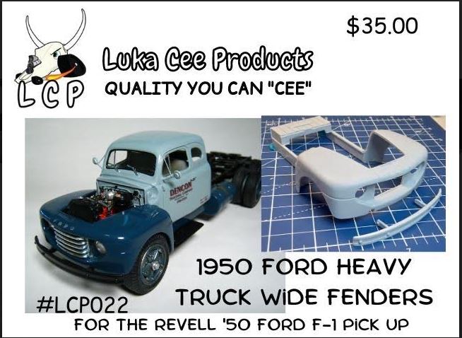 Luka Cee LCP022 1/25  1950 Ford  Heavy Truck Wide Fenders