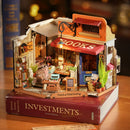 Robotime DG164 Corner Bookstore DIY Miniature House Kit