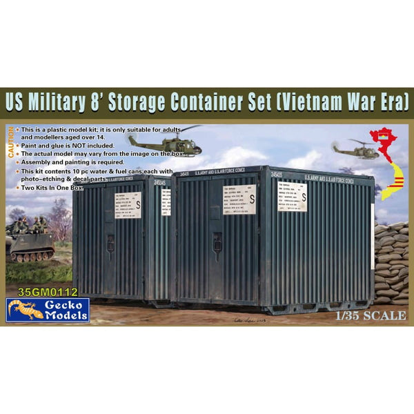 Gecko Models 35GM0112 1/35 US Military 8's Storage Container Set (Vietnam War Era)