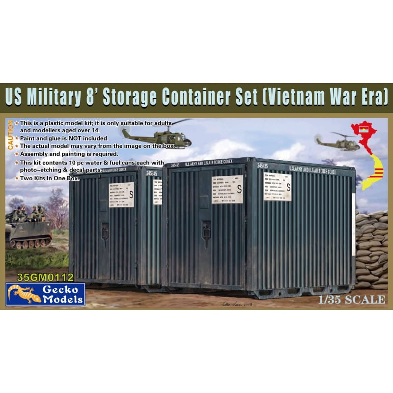 Gecko Models 35GM0112 1/35 US Military 8's Storage Container Set (Vietnam War Era)