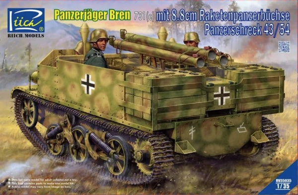 Riich 35035 1/35 Panzerjäger Bren 731(e) mit 8.8cm Panzerschreck 43/54